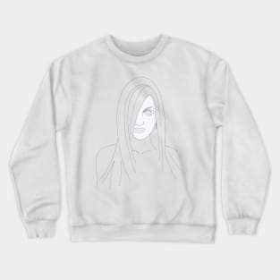 Pretty girl - portrait sketch drawing Crewneck Sweatshirt